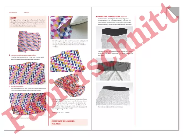 Schnittmuster FRAU LIAH • leichte Sommerbluse für Damen • Gr. XS-XL