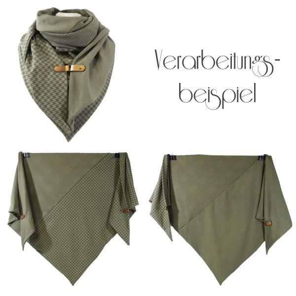 3 Stoffzuschnitte für ein Maxi Dreieckstuch aus Strick Jacquard in koralle • Maxituch Bio Strick