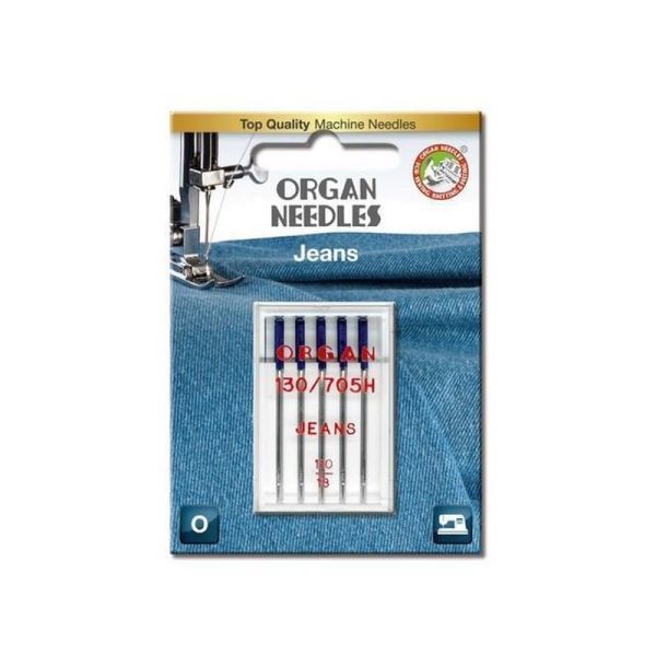 ORGAN Nähmaschinen Nadeln – Jeans 110/18– für Denim, Kunstleder, Canvas