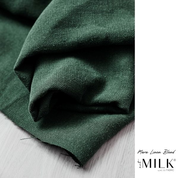 Leinen mit TENCEL™ Lyocell in dunkelgrün - meetMILK® Mara Linen Blend deep green