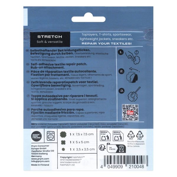 Prym x FabPatch Stretch Reparaturflicken olivgrün 3 Stück