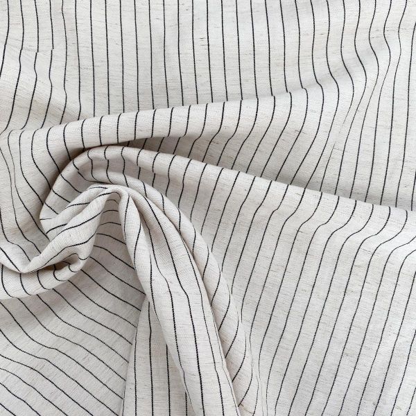 Gestreifter Viskose Leinen Stoff für wunderschöne Retro Kleider oder Home Accessoires 1cm