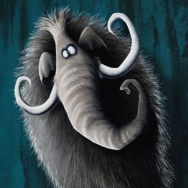 Wintersweat Panel On the Rocks Mammut petrol 85 x 150 cm – Thorsten Berger für Swafing