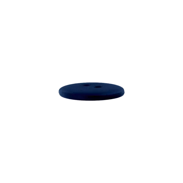 Dunkelblauer Knopf 15 mm aus Polyester mit 2 Löchern