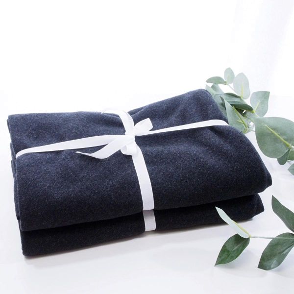 Stoffzuschnitt Maxi Dreiecktuch Kuschelstrick Bene anthrazit • Maxituch Poncho Stricktuch