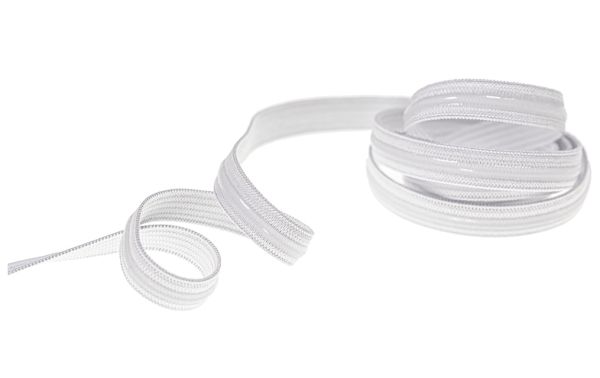 1cm breites Antirutsch Gummiband in weiß mit Silikonstreifen für Unterwäsche Bademode und Bastela