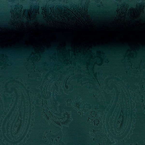 Filati Futterstoff smaragdgrün mit Paisley – Swafing Jacquard-Taft