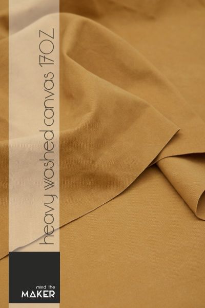 Heavy Washed Canvas senf gelb - Mind the Maker 17 OZ mustard kräftige Baumwolle für Taschen