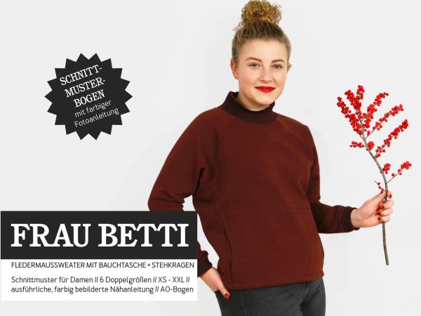 Schnittmuster FRAU BETTI • Fledermaus Sweater von Studio Schnittreif • Gr. XS-XXL
