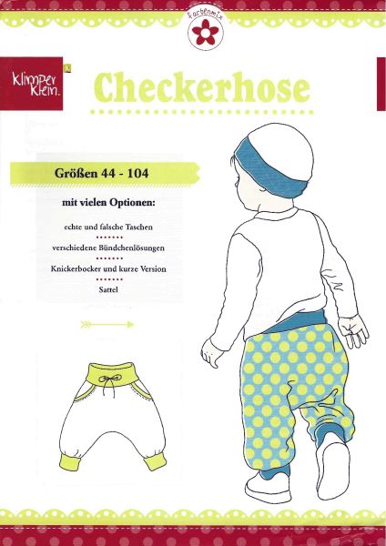 Schnittmuster Checkerhose von Klimperklein / Farbenmix – Gr. 44-104