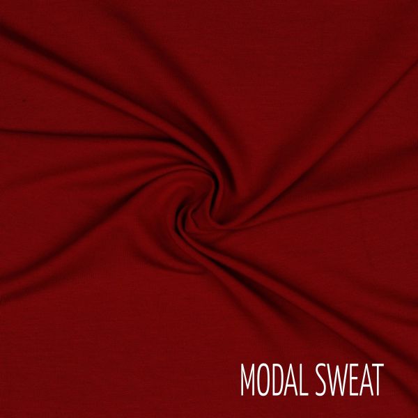 Wunderbar weicher Modal French Terry in dunkelrot – Sweat bordeaux