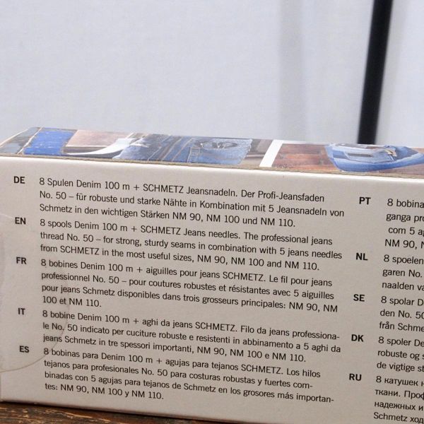 Nähgarn Bonus Set 8x 100m Jeansgarn Gütermann Denim + Schmetz Jeans Nadeln
