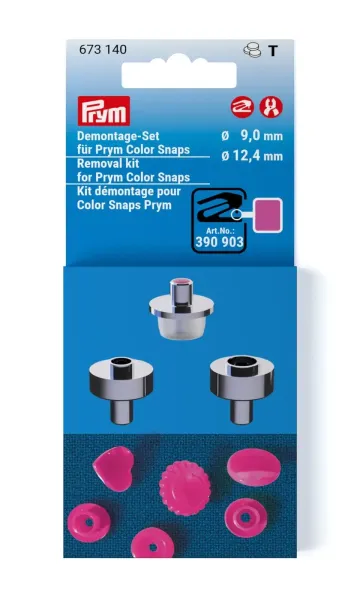 Demontage Werkzeugset für das Prym Vario Creative Tool für Color Snaps 9 + 12,4mm & Kam Snaps