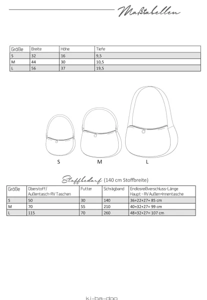 Schnittmuster Mondtasche Måne in 3 Größen von KiBaDoo