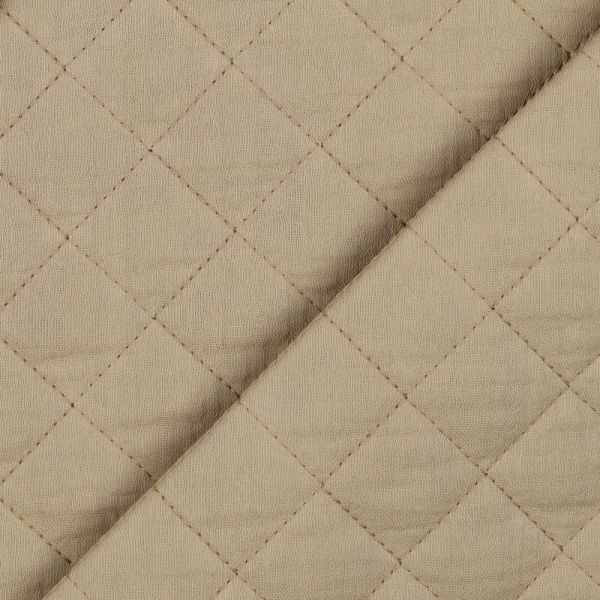 Baumwolle Musselin Stepper beige für Decken Westen Jacken – Double Gauze Quilt sand