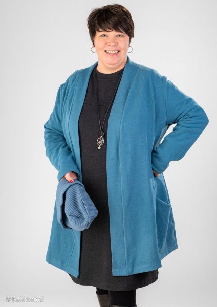 Weicher dicker Strickstoff in jeans blau – Strick Bono von Swafing