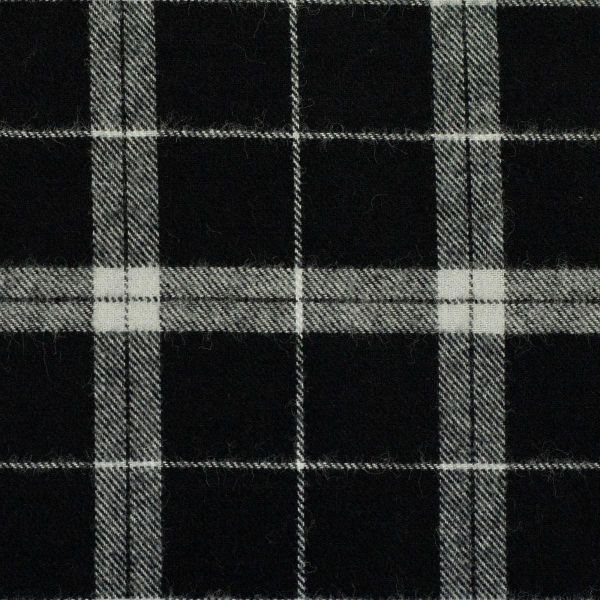Flanellstoff Maverick kariert schwarz weiß – aus reiner Baumwolle von Swafing