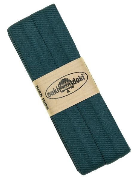 3m Elastisches Schrägband aus Jersey petrol - Jerseyschrägband 40/20/10