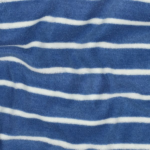 Sommerfrottee mit Streifen blau weiß - Terry Cloth Stripes blue