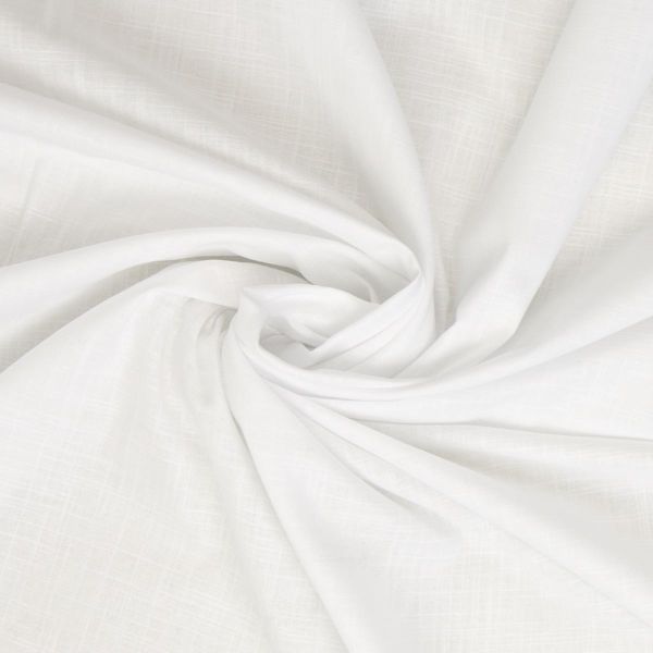 Baumwolle Chambray Leinenstruktur weiß – Sanna Marin von Swafing