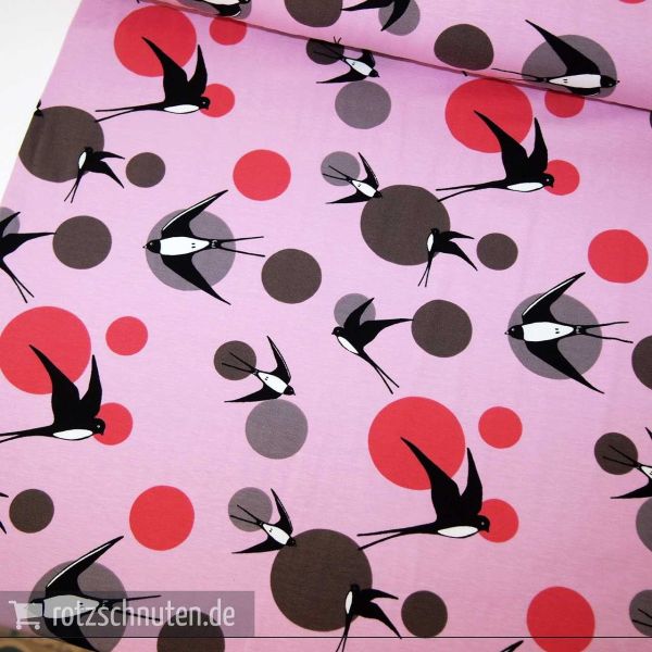 Jersey Swallow pink - Schwalben rosa pink grau