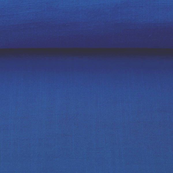 Double Slub Musselin royal blau – Double Gauze Sorea aus Baumwolle