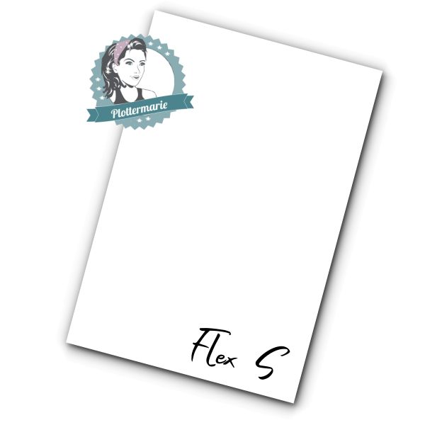 Flexfolie für Textildruck weiß A4 - Plotterfolie von Plottermarie Flex S Premium 80µ