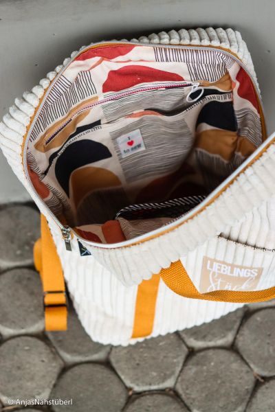 Samtcord uni creme – robuster Breitcordstoff für Möbel & Taschen Wanja von Swafing