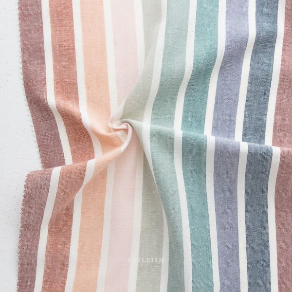 Fableism Monarch Grove Wovens light navy - hochwertiger garngefärbter Baumwollstoff mit Streifen-Cop