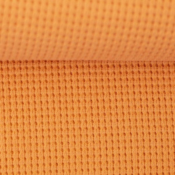 Waffelstrick mit schöner Struktur apricot – Oslo von Swafing
