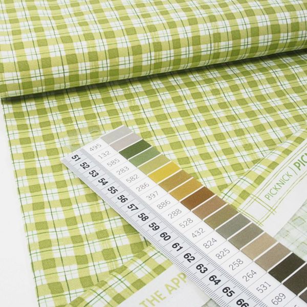 Baumwolle Karo grün – Picknick Serie Under the Apple Tree by Cotton & Steel