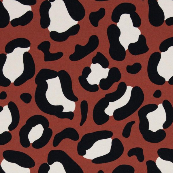Modal Sweat Maxi Leo Print rost rotbraun – Serie Sandra von Swafing
