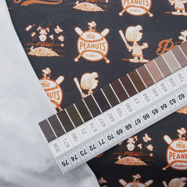 Bio Jersey Peanuts Vintage Snoopy Peppermint Patty Baseball Comic dunkelbraun