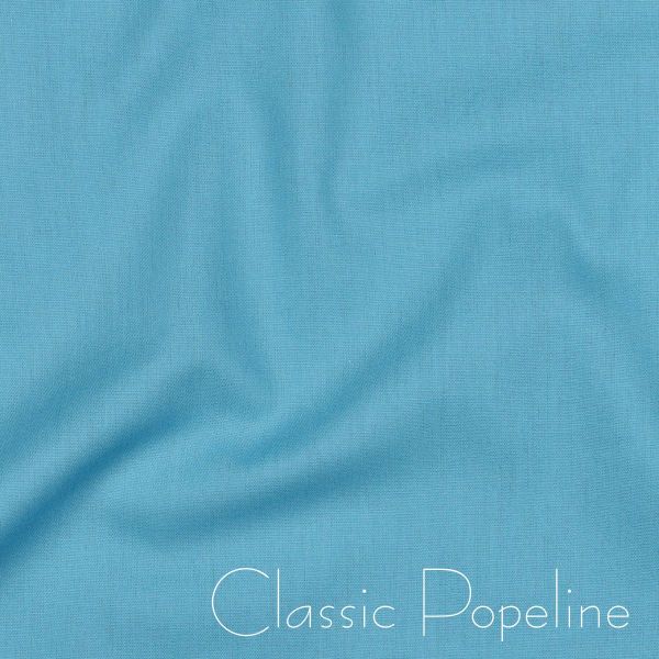 Baumwollstoff uni himmelblau - Baumwolle Popeline – Cotton Poplin sky blue