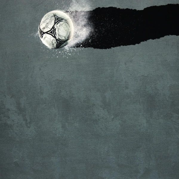 Sweat Fußball grau - Ready to Play von Thorsten Berger – 85cm Panel French Terry