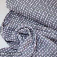 Vorschau: Leichter Blusen und Kleiderstoff RETRO DREIECKE grau rosa – Viscose Druck Vorschau: Leichter Blusen und Kleiderstoff RETRO DREIECKE grau rosa – Viscose Druck