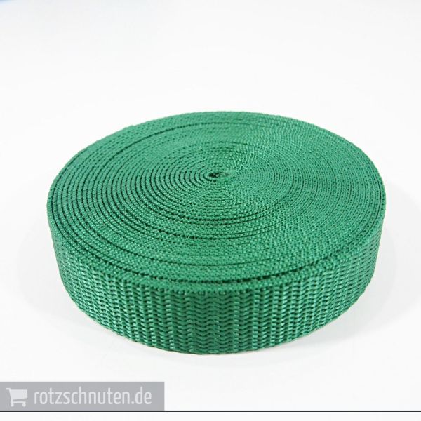 5m PP Gurtband 2cm breit smaragd grün – Taschengurt Polypropylen