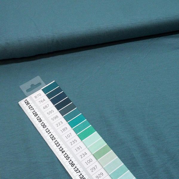 Viskose Sweat knitterfrei aus Bambus dusty green - French Terry Knit bamboo sea pine