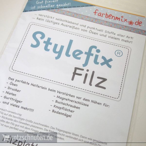 Stylefix FILZ von Farbenmix 20x30cm – selbstklebend zum Nähen und Basteln