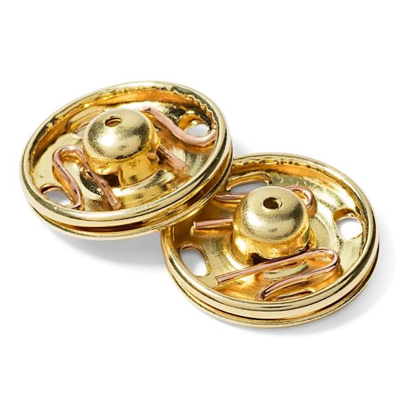 4x Druckknopf zum Annähen Ø 17mm gold - Annäh-Druckknöpfe von Prym