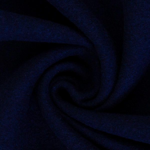 Wollfleece dunkelblau aus 100% Schurwolle - hochwertiger Wollstoff Nena von Swafing