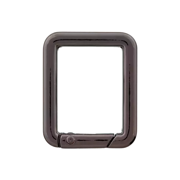 FASHION Metall Karabiner Square 25mm gunmetal titan – für Taschen & Gurtbänder 2,5cm