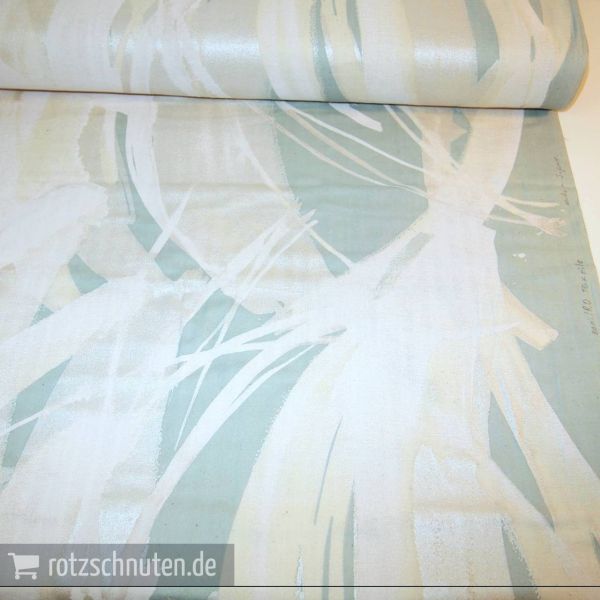 Baumwolle | Double Gauze Kokka – Nani Iro CLEAR HEART abstrakt mint silber beige