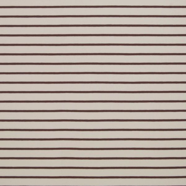 Baumwolljersey ISA creme braun gestreift – Swafing Streifenjersey
