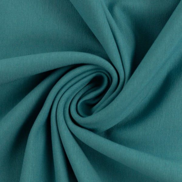 Sweat uni petrol aqua - French Terry MAIKE von Swafing