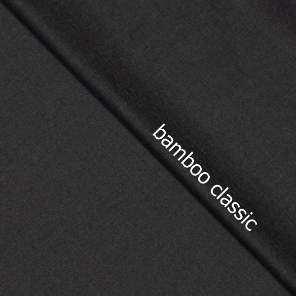 Bamboo Classic anthrazit meliert – Bambus Webware in Dunkelgrau mit Stretch