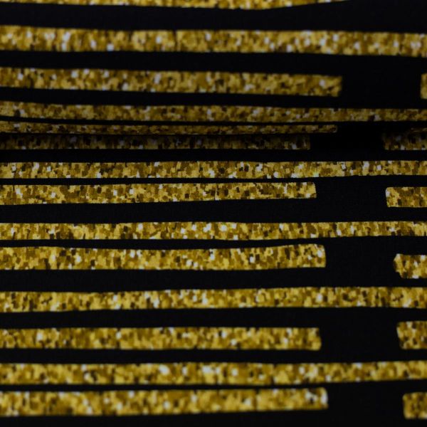 Sweat mit Klavier Tasten schwarz gold - French Terry Piano von Swafing