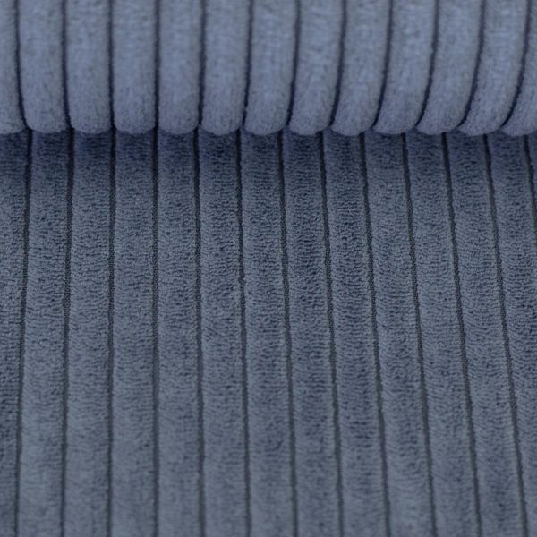 Samtcord uni rauchblau – robuster Breitcordstoff für Möbel & Taschen Wanja von Swafing