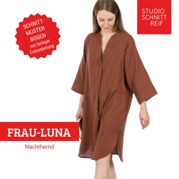 Schnittmuster FRAU LUNA • Nachthemd von Studio Schnittreif • Gr. XS-XXL