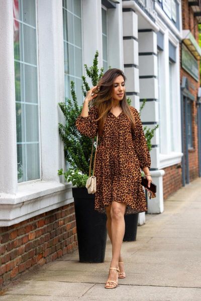 LENZING™ ECOVERO™ Viskose Leo Animal Print braun - nachhaltiger Modestoff